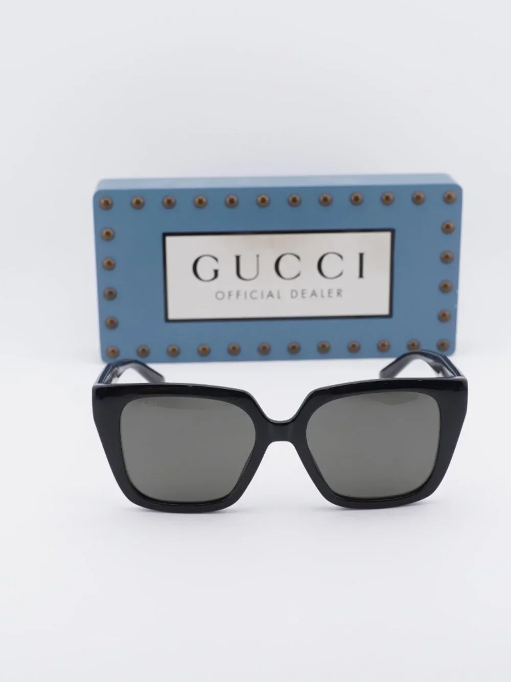 Gucci GG2102S 001 Square Sunglasses - Black \ Grey